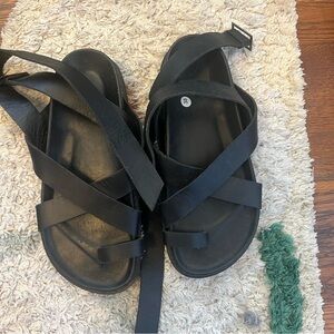 Liberty Womens Brontë Strappy Sandals Black Size 38(7.5)